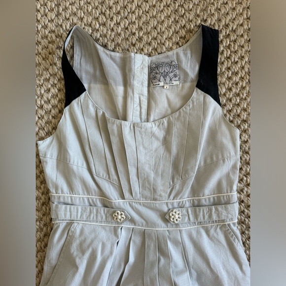 Anthropologie - Floreat Bud To Bloom Sleeveless Pleated Light Blue Dress Size 2 - Picture 5 of 8